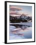 California, Sierra Nevada, Dana Peak Reflecting in a Frozen Lake-Christopher Talbot Frank-Framed Photographic Print