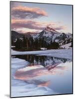 California, Sierra Nevada, Dana Peak Reflecting in a Frozen Lake-Christopher Talbot Frank-Mounted Photographic Print