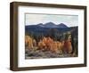 California, Sierra Nevada, Inyo Nf, Autumn Aspens Below Mountains-Christopher Talbot Frank-Framed Photographic Print