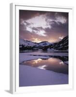 California, Sierra Nevada, Inyo Nf, Frozen Ellery Lake at Sunset-Christopher Talbot Frank-Framed Premium Photographic Print