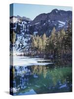 California, Sierra Nevada, Inyo Nf, Mammoth Lakes, Frozen Emerald Lake-Christopher Talbot Frank-Stretched Canvas