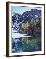 California, Sierra Nevada, Inyo Nf, Mammoth Lakes, Frozen Emerald Lake-Christopher Talbot Frank-Framed Premium Photographic Print