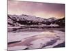 California, Sierra Nevada, Inyo Nf, Sunset over Frozen Ellery Lake-Christopher Talbot Frank-Mounted Photographic Print