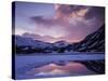 California, Sierra Nevada, Inyo Nf, Sunset over Frozen Ellery Lake-Christopher Talbot Frank-Stretched Canvas