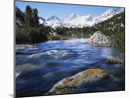 California, Sierra Nevada, Lichen Covered Rock, Rock Creek, Sierra Nf-Christopher Talbot Frank-Mounted Premium Photographic Print