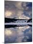 California, Sierra Nevada, Mammoth Peak Reflecting in a Frozen Lake-Christopher Talbot Frank-Mounted Photographic Print