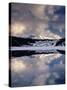 California, Sierra Nevada, Mammoth Peak Reflecting in a Frozen Lake-Christopher Talbot Frank-Stretched Canvas