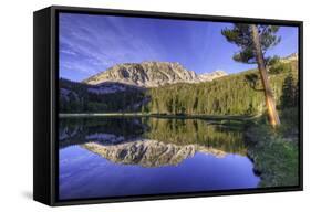 California, Sierra Nevada Mountains. Calm Reflections in Grass Lake-Dennis Flaherty-Framed Stretched Canvas