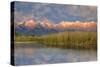 California, Sierra Nevada Mountains. Mountains Reflect in Billy Lake in Owens Valley-Jaynes Gallery-Stretched Canvas