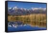 California, Sierra Nevada Mountains. Mountains Reflect in Billy Lake-Jaynes Gallery-Framed Stretched Canvas