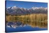 California, Sierra Nevada Mountains. Mountains Reflect in Billy Lake-Jaynes Gallery-Stretched Canvas