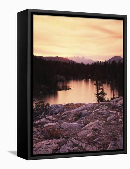 California, Sierra Nevada Mountains, Sunset over Skelton Lake, Inyo Nf-Christopher Talbot Frank-Framed Stretched Canvas