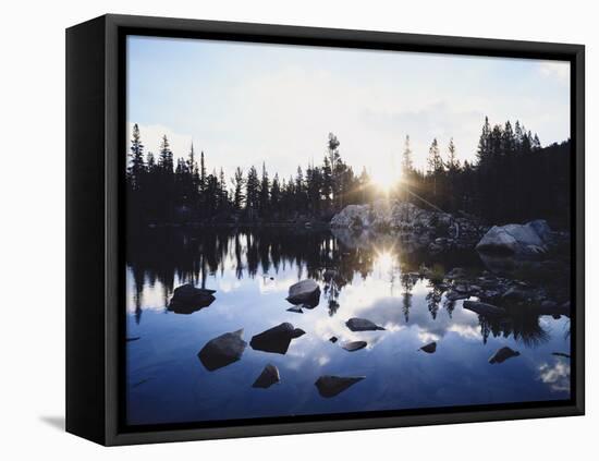 California, Sierra Nevada Mountains, Sunset over Skelton Lake, Inyo Nf-Christopher Talbot Frank-Framed Stretched Canvas