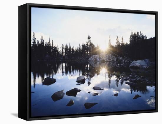 California, Sierra Nevada Mountains, Sunset over Skelton Lake, Inyo Nf-Christopher Talbot Frank-Framed Stretched Canvas