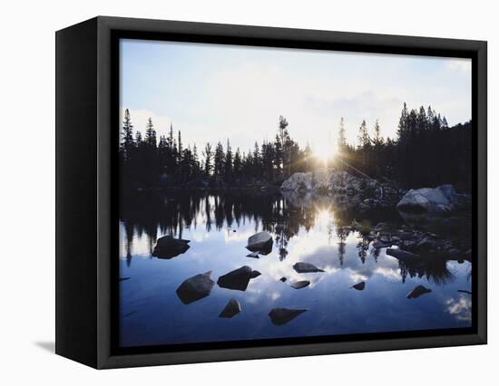 California, Sierra Nevada Mountains, Sunset over Skelton Lake, Inyo Nf-Christopher Talbot Frank-Framed Stretched Canvas