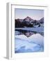 California, Sierra Nevada Mts, Dana Peak Reflecting in a Frozen Lake-Christopher Talbot Frank-Framed Photographic Print