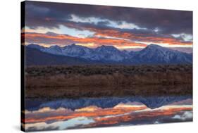 California, Sierra Nevada Range. Sierra Crest Seen from Buckley Ponds at Sunset-Jaynes Gallery-Stretched Canvas