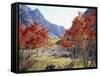 California, Sierra Nevada, Red Color Aspens Along Grant Lake, Inyo Nf-Christopher Talbot Frank-Framed Stretched Canvas