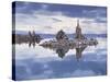 California, Sierra Nevada, Snow on Tufa Formations in Mono Lake-Christopher Talbot Frank-Stretched Canvas