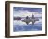 California, Sierra Nevada, Snow on Tufa Formations in Mono Lake-Christopher Talbot Frank-Framed Photographic Print