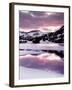 California, Sierra Nevada, Sunset, Mountains Reflecting on Ellery Lake-Christopher Talbot Frank-Framed Photographic Print