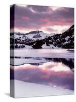 California, Sierra Nevada, Sunset, Mountains Reflecting on Ellery Lake-Christopher Talbot Frank-Stretched Canvas