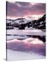 California, Sierra Nevada, Sunset, Mountains Reflecting on Ellery Lake-Christopher Talbot Frank-Stretched Canvas