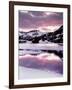 California, Sierra Nevada, Sunset, Mountains Reflecting on Ellery Lake-Christopher Talbot Frank-Framed Photographic Print