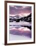 California, Sierra Nevada, Sunset, Mountains Reflecting on Ellery Lake-Christopher Talbot Frank-Framed Photographic Print