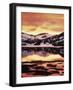 California, Sierra Nevada, Sunset, Mountains Reflecting on Ellery Lake-Christopher Talbot Frank-Framed Photographic Print