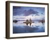 California, Sierra Nevada, Tufa Formations Reflecting in Mono Lake-Christopher Talbot Frank-Framed Premium Photographic Print