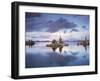 California, Sierra Nevada, Tufa Formations Reflecting in Mono Lake-Christopher Talbot Frank-Framed Premium Photographic Print