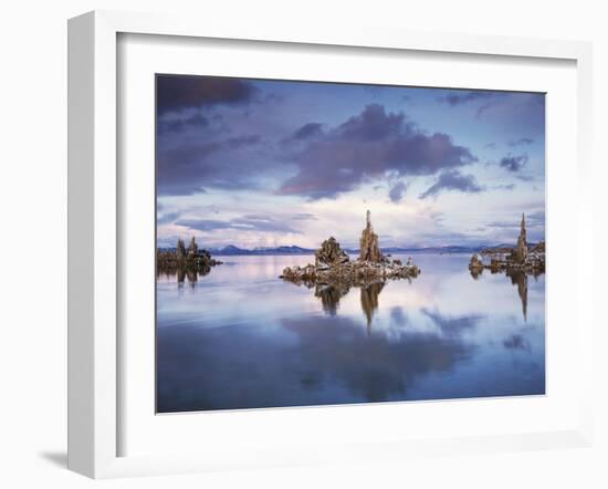 California, Sierra Nevada, Tufa Formations Reflecting in Mono Lake-Christopher Talbot Frank-Framed Premium Photographic Print