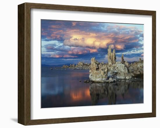 California, Sierra Nevada, Tufa Formations Reflecting in Mono Lake-Christopher Talbot Frank-Framed Photographic Print