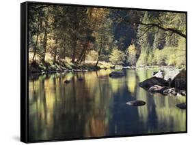 California, Sierra Nevada, Yosemite National Park, Autumn Along the Merced River-Christopher Talbot Frank-Framed Stretched Canvas