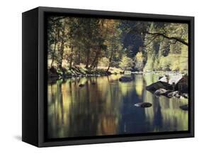 California, Sierra Nevada, Yosemite National Park, Autumn Along the Merced River-Christopher Talbot Frank-Framed Stretched Canvas