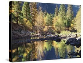 California, Sierra Nevada, Yosemite National Park, Fall Along the Merced River-Christopher Talbot Frank-Stretched Canvas