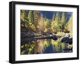 California, Sierra Nevada, Yosemite National Park, Fall Along the Merced River-Christopher Talbot Frank-Framed Premium Photographic Print