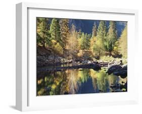 California, Sierra Nevada, Yosemite National Park, Fall Along the Merced River-Christopher Talbot Frank-Framed Premium Photographic Print