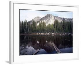 California, Sierra Nevada, Yosemite National Park, Mts Reflecting in a Tarn-Christopher Talbot Frank-Framed Photographic Print