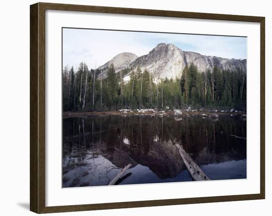 California, Sierra Nevada, Yosemite National Park, Mts Reflecting in a Tarn-Christopher Talbot Frank-Framed Photographic Print