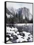 California, Sierra Nevada, Yosemite National Park, Snow on El Capitan-Christopher Talbot Frank-Framed Stretched Canvas