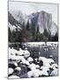 California, Sierra Nevada, Yosemite National Park, Snow on El Capitan-Christopher Talbot Frank-Mounted Photographic Print