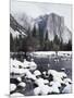 California, Sierra Nevada, Yosemite National Park, Snow on El Capitan-Christopher Talbot Frank-Mounted Photographic Print