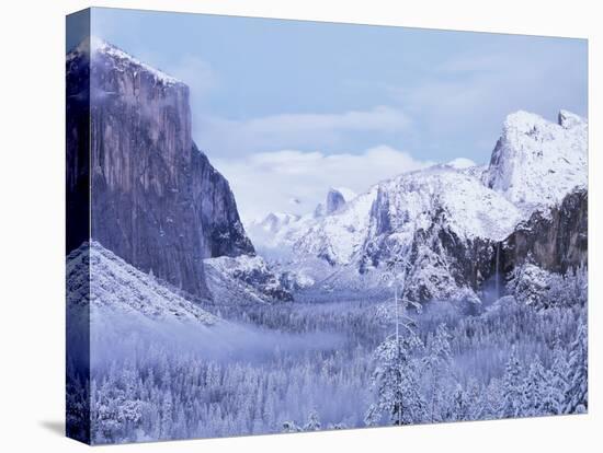 California, Sierra Nevada, Yosemite National Park, Yosemite Valley in Winter-Christopher Talbot Frank-Stretched Canvas