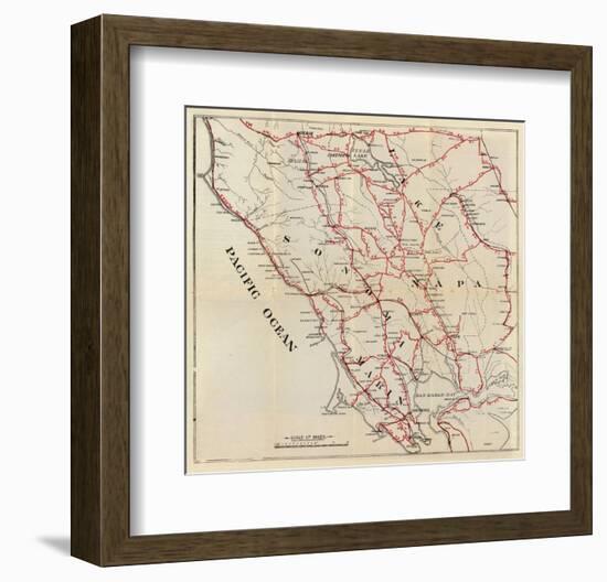 California: Sonoma, Marin, Lake, and Napa Counties, c.1896-George W^ Blum-Framed Art Print