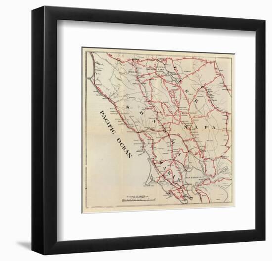 California: Sonoma, Marin, Lake, and Napa Counties, c.1896-George W^ Blum-Framed Art Print