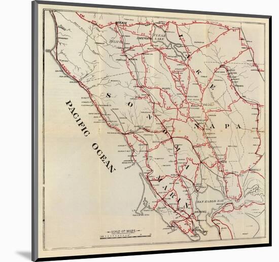 California: Sonoma, Marin, Lake, and Napa Counties, c.1896-George W^ Blum-Mounted Art Print