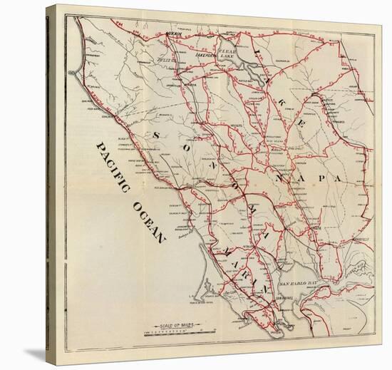 California: Sonoma, Marin, Lake, and Napa Counties, c.1896-George W^ Blum-Stretched Canvas