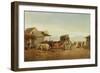 California Stagecoach Halt, 1875 (Oil on Canvas)-William Hahn-Framed Giclee Print